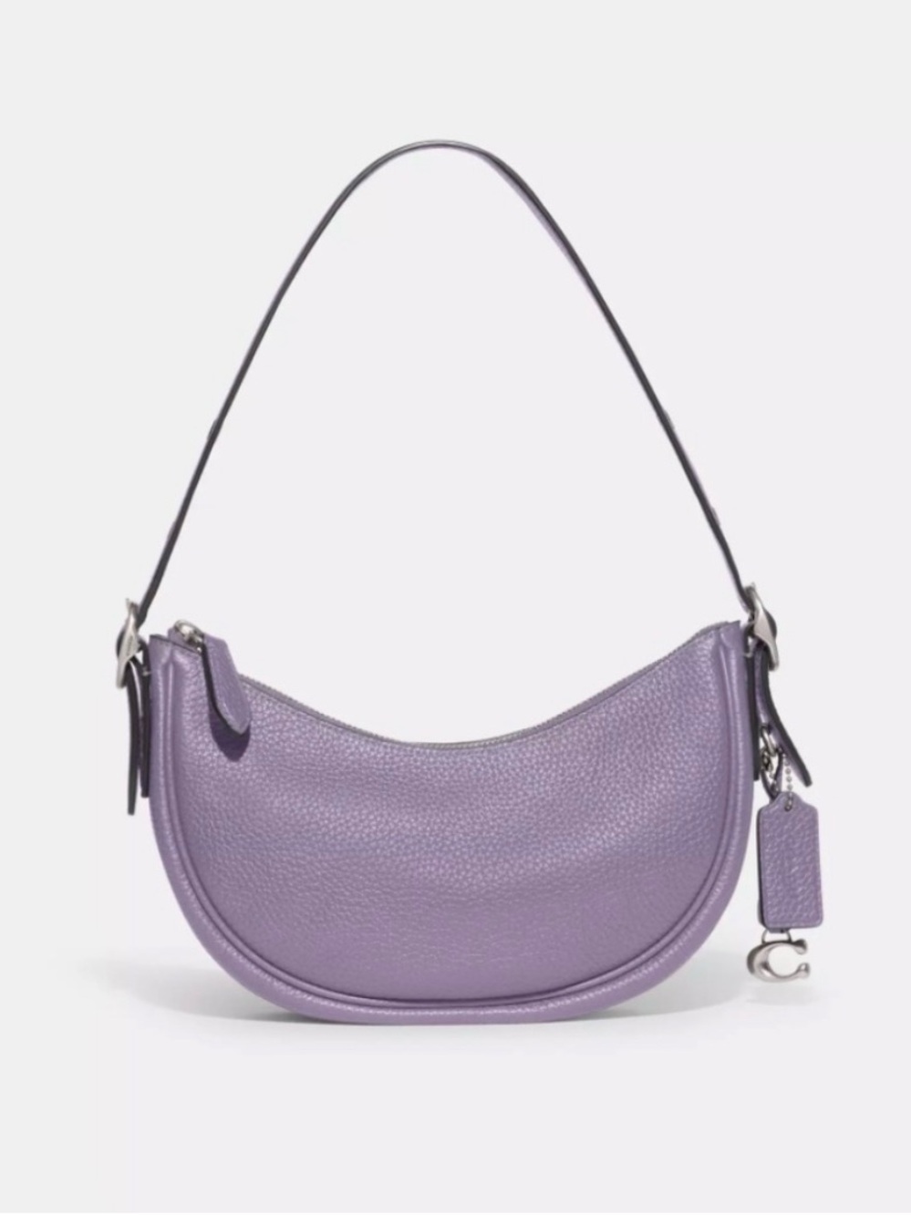 NWOT Coach Luna Shoulder Bag, Light Violet/Silver